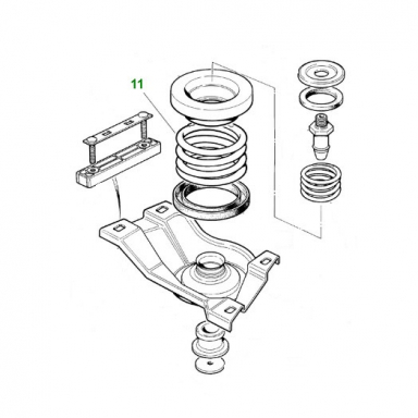 LARGE SPRING FOR TRANSMISSION MOUNT CCC5852